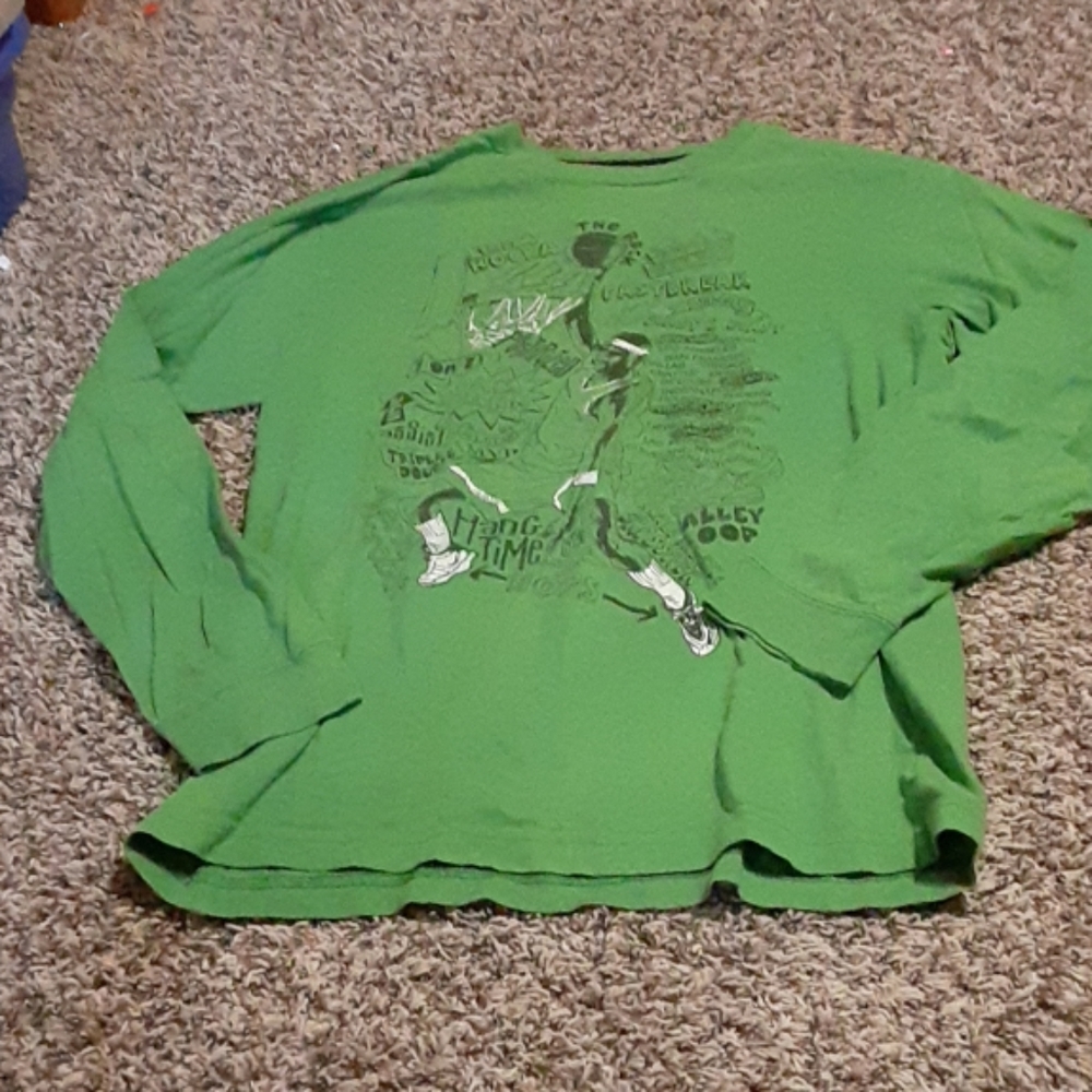 Old Navy green basketball LS shirt size 14
